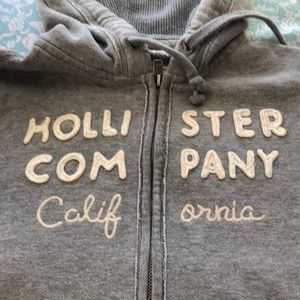 HOLLISTER Zip-Up, super soft, cute grey hoodie
